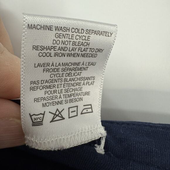 Marla Wynne Layers Boxy Square neck top size XL 3/4 Sleeve Navy Blue Split Hem - Picture 6 of 7